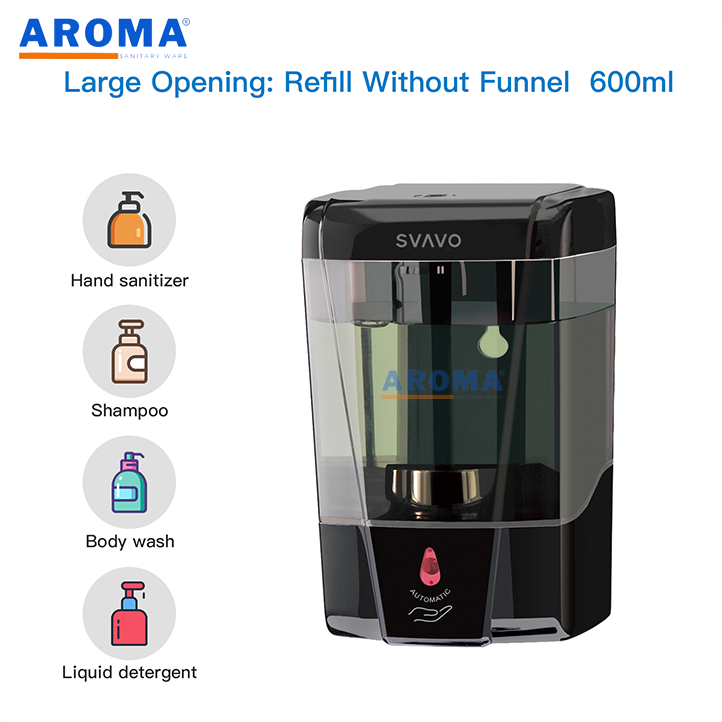 Bình đựng xà phòng cảm ứng tự động gắn tường SVAVO V410